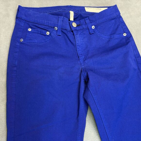 Rag & Bone Jeans Size 27 The Legging Cobalt Blue Stretch Skinny - Picture 3 of 11